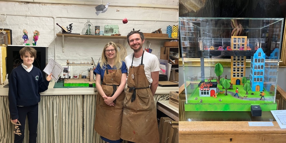 Ivy with her makers Chloe and Mark